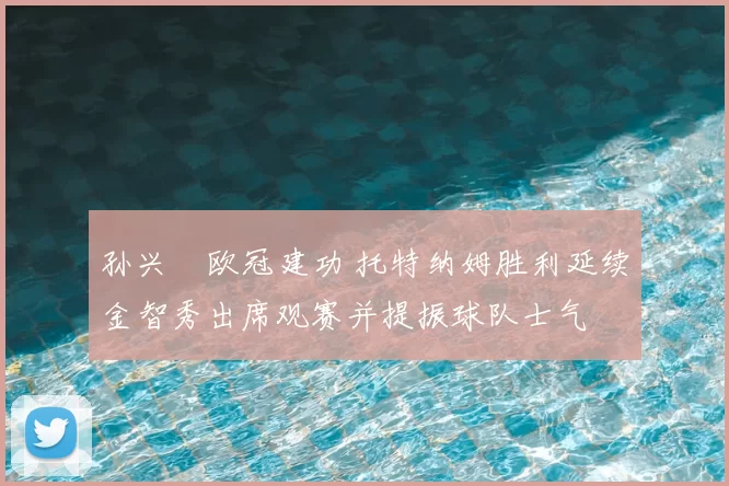 孙兴慜欧冠建功 托特纳姆胜利延续金智秀出席观赛并提振球队士气